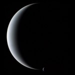 Crescent Neptune and Triton (NASA)