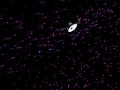 This still image shows NASA's Voyager 1 spacecraft exploring a new region in our solar system called the "magnetic highway" (NASA)